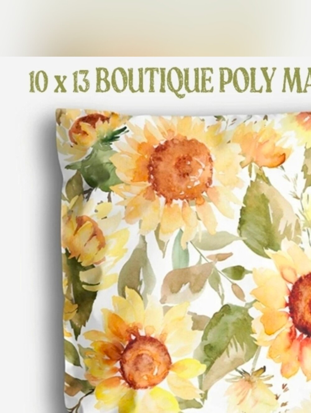 24 pack 10x13 SUNFLOWER floral poly mailers. Self sealing. Waterpr…